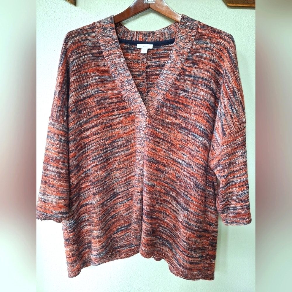 J.Jill Pure Womens Multicolored Knit Sweater Oversized Size S